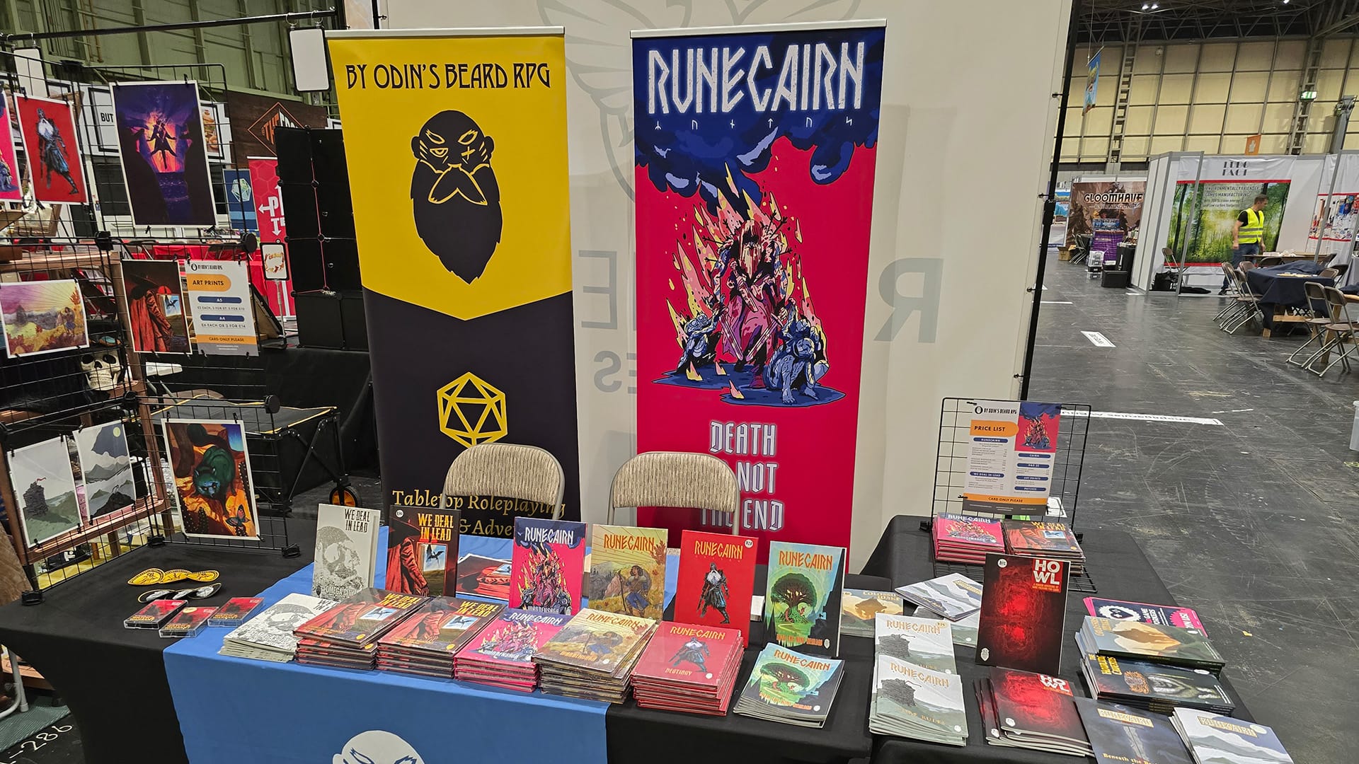 The By Odin's Beard RPG stand at UKGE 2024